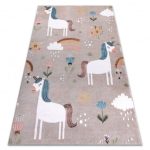 covor FUN Sweety pentru copii, unicorn, curcubeu bej 180x270 cm