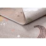 covor FUN Sweety pentru copii, unicorn, curcubeu bej 180x270 cm