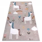 covor FUN Sweety pentru copii, unicorn, curcubeu bej 160x220 cm