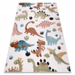 covor FUN Dino pentru copii, Dinozauri  crem 160x220 cm