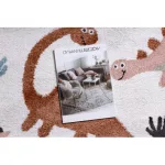 covor FUN Dino pentru copii, Dinozauri  crem 140x190 cm