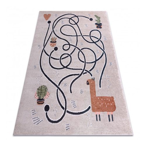 Covor FUN Game covor copii, bej 80x150 cm