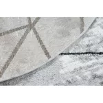 Covor modern COZY Polygons- cerc - gri 200 cm