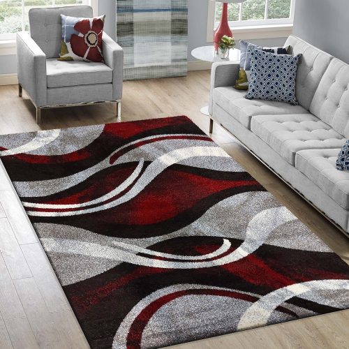Covor OTTO 01 gri-rosu 240 x 330 cm