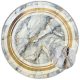  Covor Ber. PORTE 2001 gri auriu 80 x 80 cm