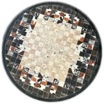 Covor Ber. PORTE 2054 negru maro 80 x 80 cm