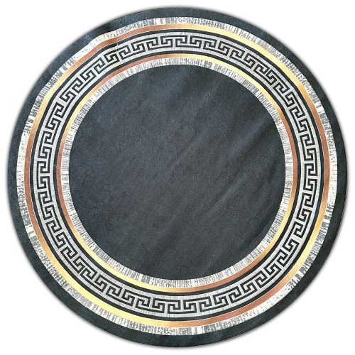  Covor Ber. PORTE 2228 auriu negru 120 x 120 cm