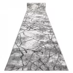  Covor modern COZY 8873 Cracks, cracked concrete - Lână structurală cu două straturi gri închis 80 cm