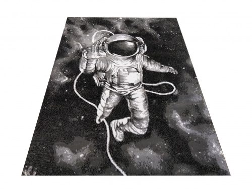 Soho 11 - Kosmonauta - Gri - negru 80 x 150 cm covor