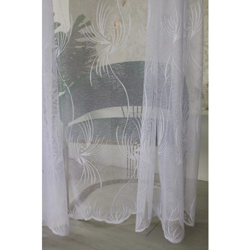  Perdea Emily albă cu model modern ondulat 200x180cm