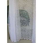  TRD. Perdea gata confecționată Scarlett alb model pătat 300x160cm