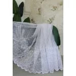  TRD. Perdea gata confecționată Scarlett alb model cu pete 400x250cm