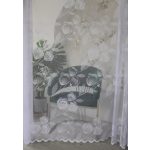  TRD. Perdea Emily albă cu model de mac 300x160cm