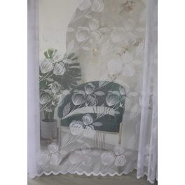    TRD. Perdea gata confecționată Emily model mac alb 300x250cm
