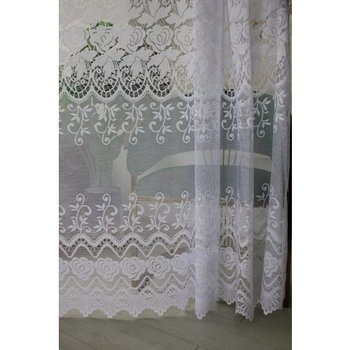 Perdea gata făcută Emily White Rose model modern 200x180cm