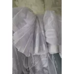  TRD. Perdea gata confecționată Emily albă cu model de flori cu petale mari 500x250cm