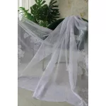 TRD. Perdea gata confecționată Emily model Trandafiri de primăvară albi 300x160cm