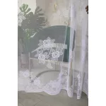  TRD. Perdea gata confecționată Emily model Trandafiri de primăvară albi 400x250cm