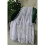  TRD. Perdea gata confecționată Emily model Trandafiri de primăvară albi 400x250cm