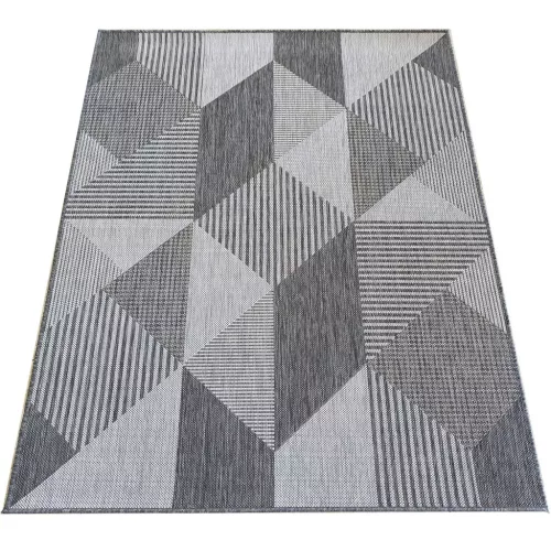  Covor cu cord, față-verso, Dy. ZARA 16 gri, 80 x 150 cm