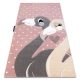  Magazin 9. Covor PETIT FLAMINGOS Flamingos inimă roz 140x190 cm