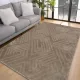 Covor moale maro cu romburi de lux Den. 66x220cm - spate cauciucat