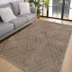  Covor moale maro cu romburi de lux Den. 160x230cm - spate cauciucat