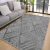 Covor Den. Deluxe romb gri moale 80x150cm - spate cauciucat