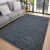Covor moale antracit cu design Deluxe Den. 80x150cm - spate cauciucat