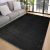 Covor moale negru, design Deluxe, 80x150cm - spate cauciucat
