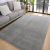 Covor gri moale, design Deluxe, 80x150cm - spate cauciucat