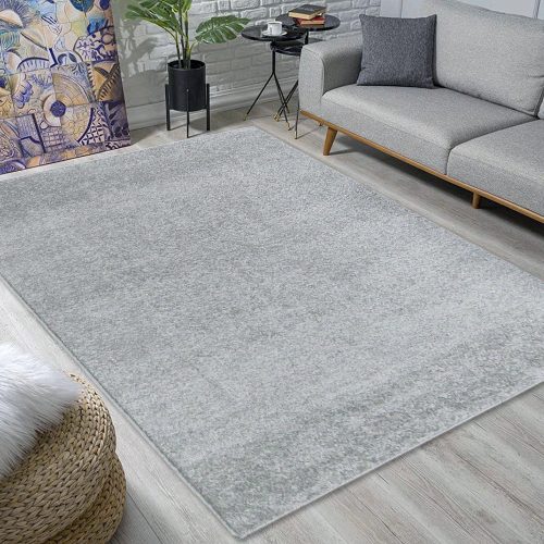 Covor modern Den. Nora culoare solidă gri închis 80 set = 80x250cm + 2 buc x 80x150cm