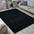 Covor modern Den. Nora negru solid 60 set = 60x220cm + 2 buc x 60x110cm