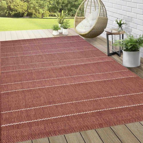  Covor Kabul Sisal Covor Teracotă cu Dungi 80x200cm