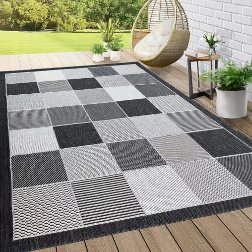 Covor Kabul Sisal Gri în carouri 160x230cm
